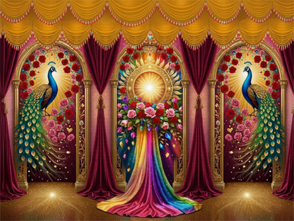 Ganesh Festival Tapestry – (16 Unique Designs) Design09 40x50 In (3.3x4.16 Feet ) GlowZonePrints