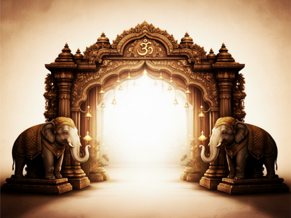 Ganesh Festival Tapestry – (16 Unique Designs) Design15 40x50 In (3.3x4.16 Feet ) GlowZonePrints