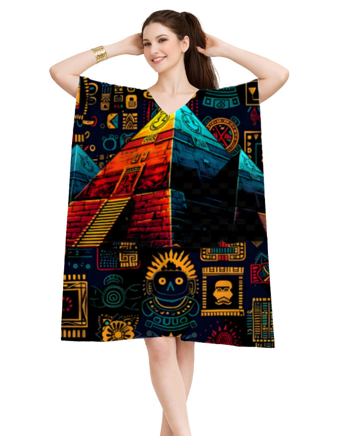 Women's AOP Kaftan – Ancient Egypt All-Over Print Design 01 Free Size GlowZonePrints