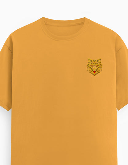 Unisex Classic Crew T-Shirt – Golden Tiger Emblem Golden Yellow GlowZonePrints