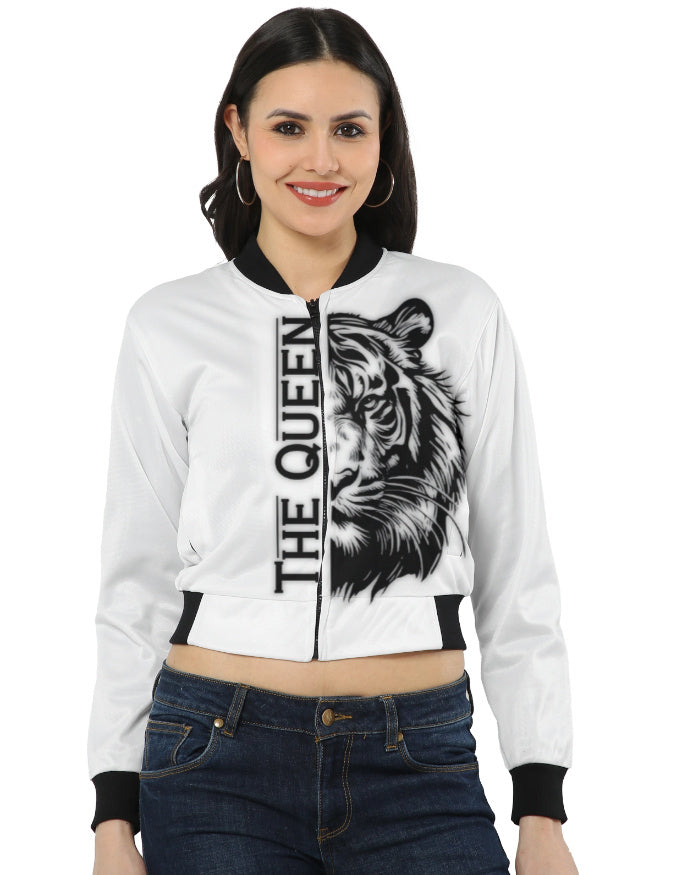 The Queen Women's Bomber Jacket The Queen XL GlowZonePrints