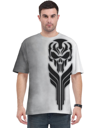 Skull Design Unisex AOP Oversized Tee Skull Geometric XS GlowZonePrints