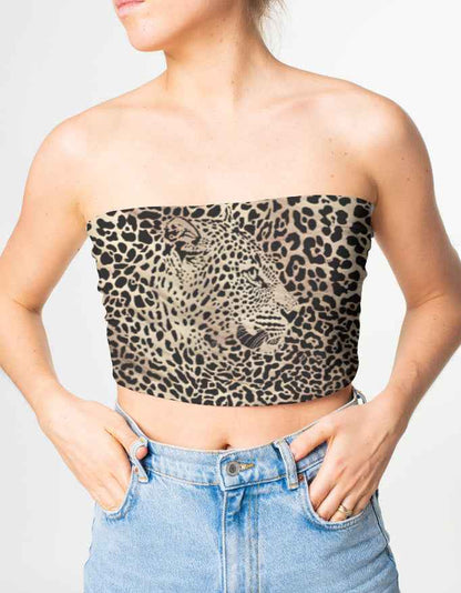 Leopard AOP Tube Top | LT01