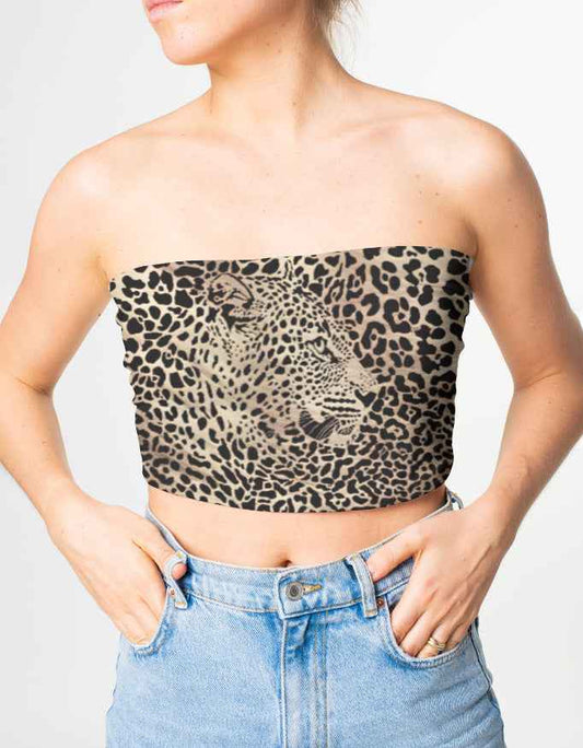 Leopard AOP Tube Top | LT01
