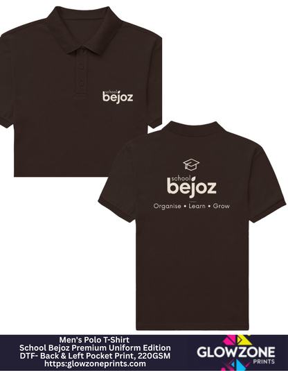 Men's Polo T-Shirt – School Bejoz Premium Uniform Coffee Brown GlowZonePrints