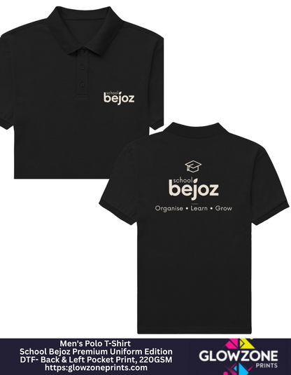 Men's Polo T-Shirt – School Bejoz Premium Uniform Black GlowZonePrints