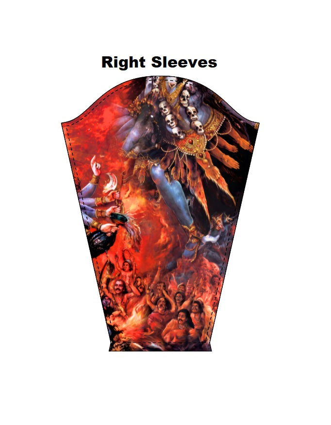AOP Men"s Full Sleeve Tee – Goddess Durga Edition GlowZonePrints