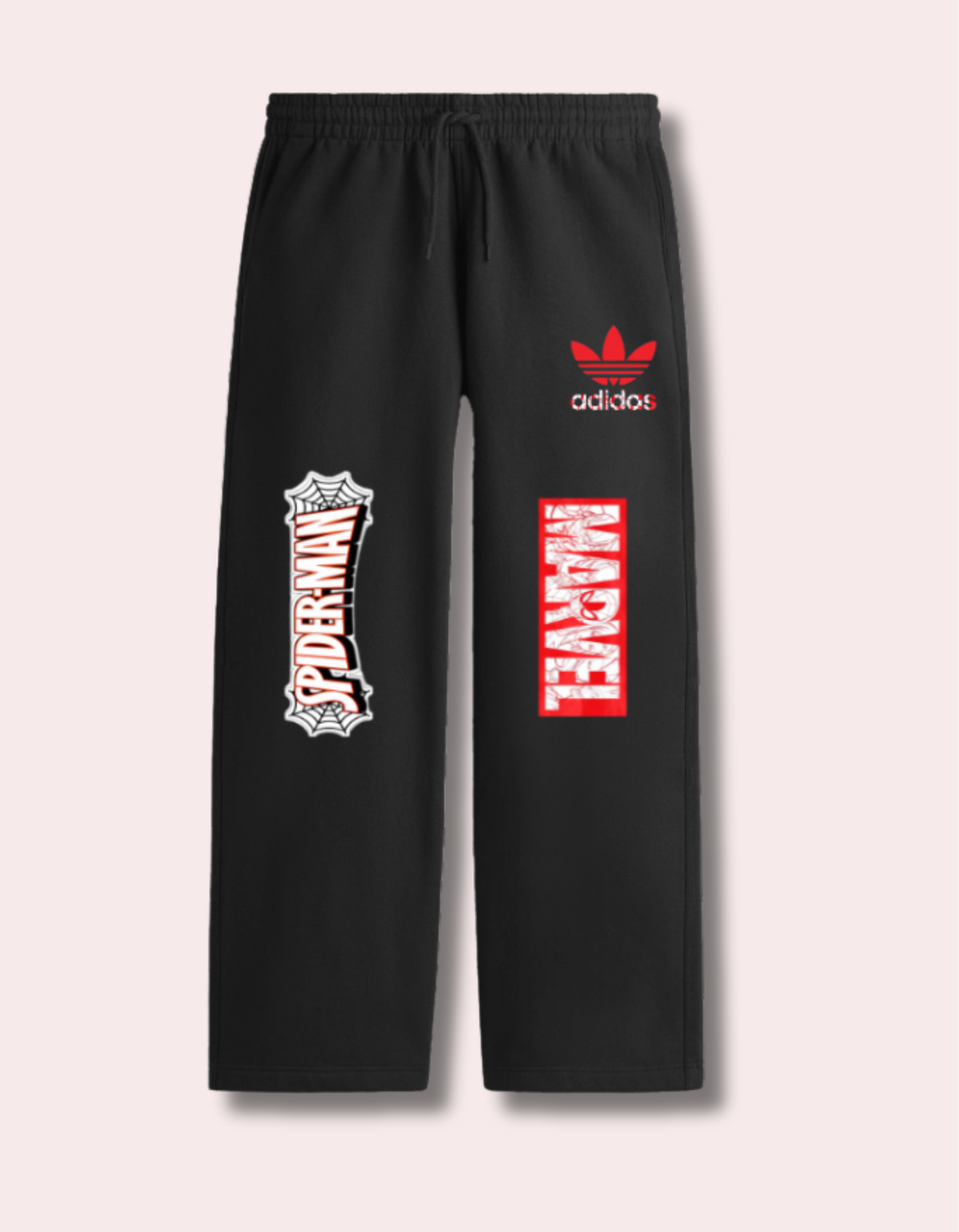 Unisex Terry Sweatpants – Superhero Street Graphic Edition Black GlowZonePrints