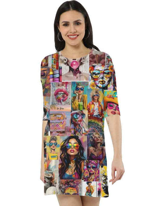 Collage Photo AOP T-Shirt Dress
