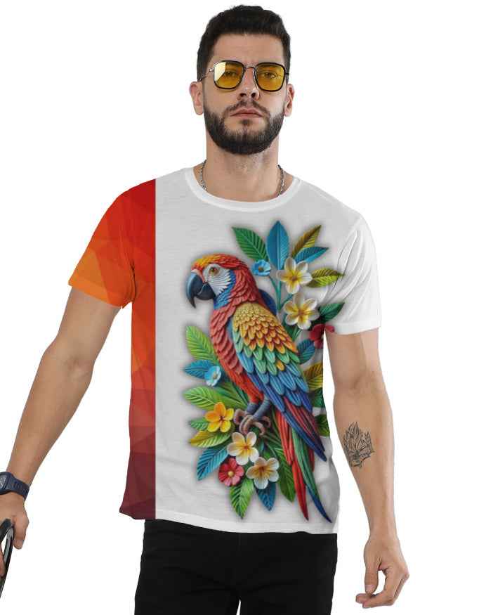 Colorful Parrot Unisex AOP T-Shirt