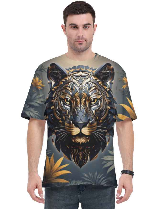 Tiger in Jungle Unisex AOP Oversized Tee