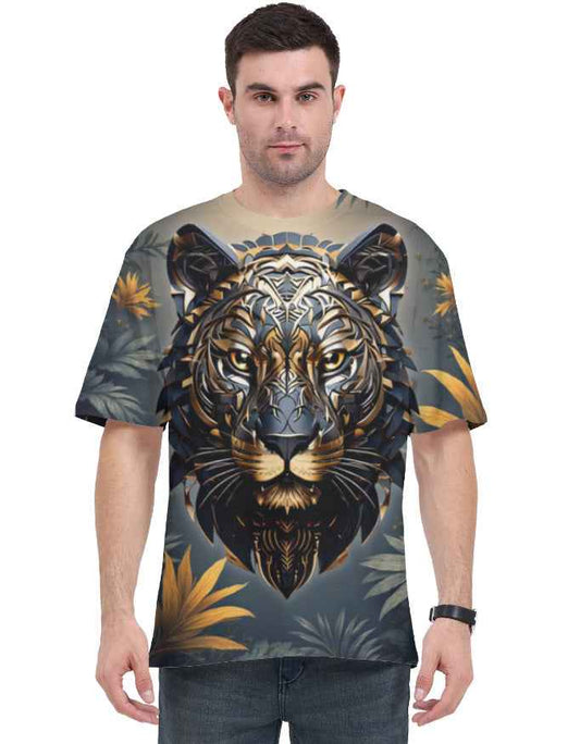 Tiger in Jungle Unisex AOP Oversized Tee