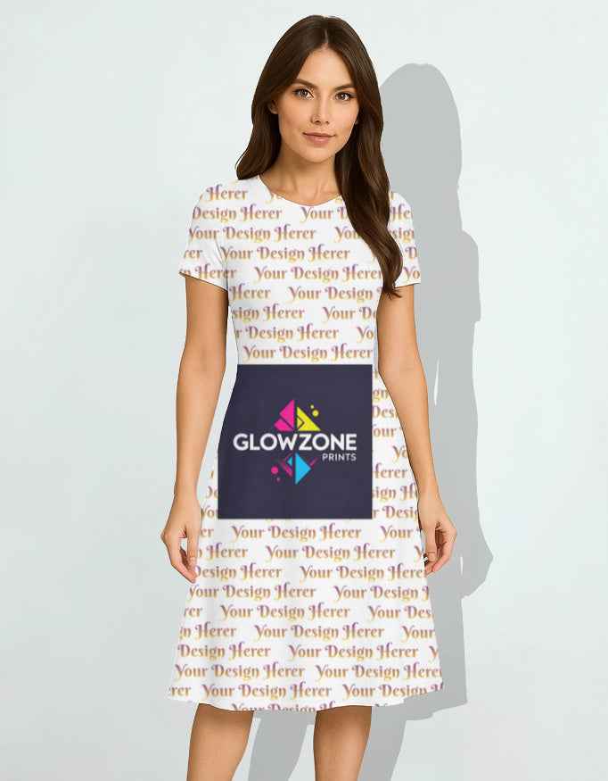 Custom AOP (All Over Print) A line Dress