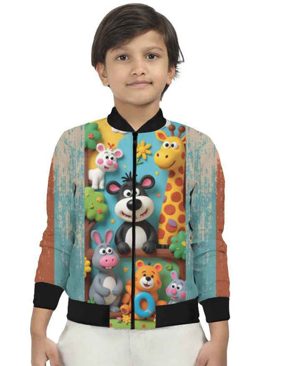 Jungle AOP Kids Premium Bomber Jacket