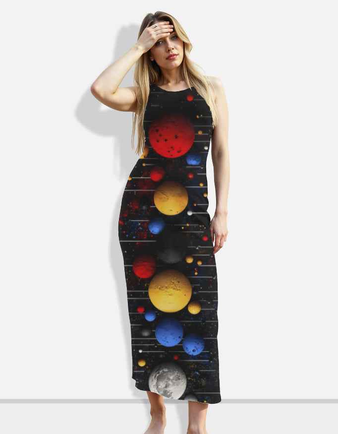 Colorful Universe AOP (All Over Print) Bodycon Dress
