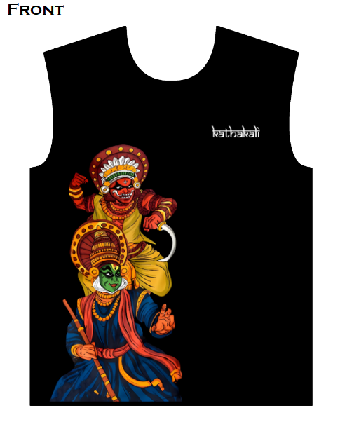 Unisex AOP Oversized Tee – Kathakali Themed Traditional T-Shirt GlowZonePrints